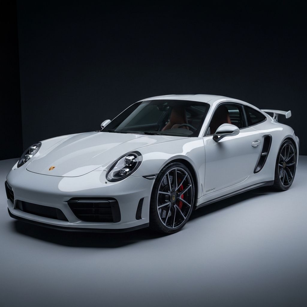 Porsche branco com vitrificação cerâmica