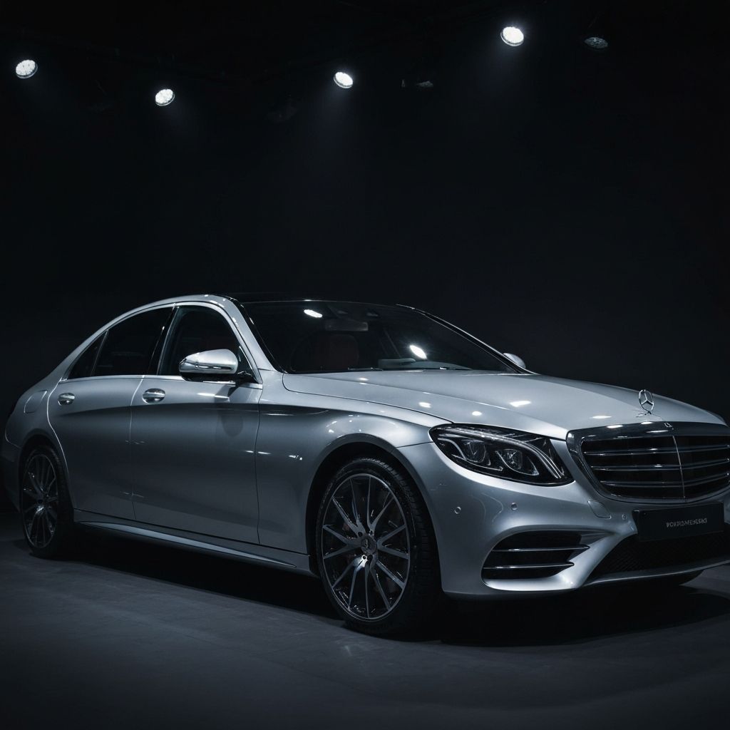 Mercedes prata com detalhamento completo